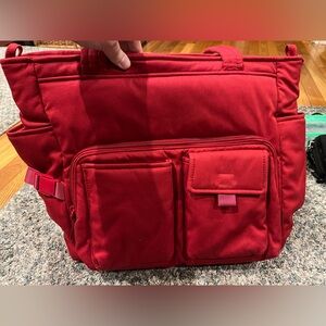 Like New Vera Bradley Tote in Recycled Cardinal Red Cotton